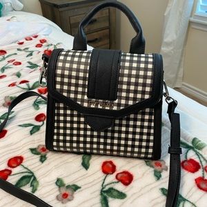 Steve Madden Gingham Print Satchel
